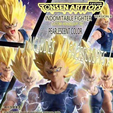 Dragon Ball Tonsenarttoys Tonsen Art toys - Heads Upgrade Kit for Majin Vegeta SHF Indomitable ...