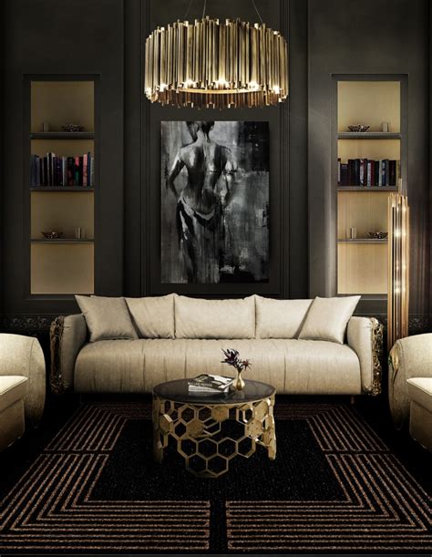 LUXURY LIVING ROOM IN NEUTRAL AND GOLDEN TONES