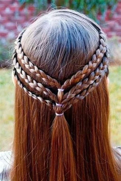 Triple braid | Hair styles, Halloween hair, Cool hairstyles for girls