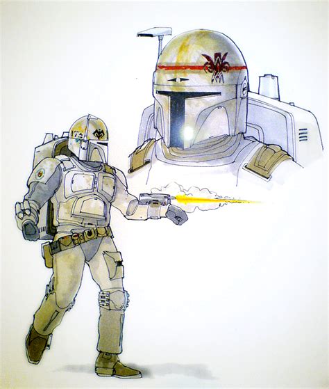 Boba Fett Concept Art by Joe Johnston | Boba Fett Costume and Prop ...