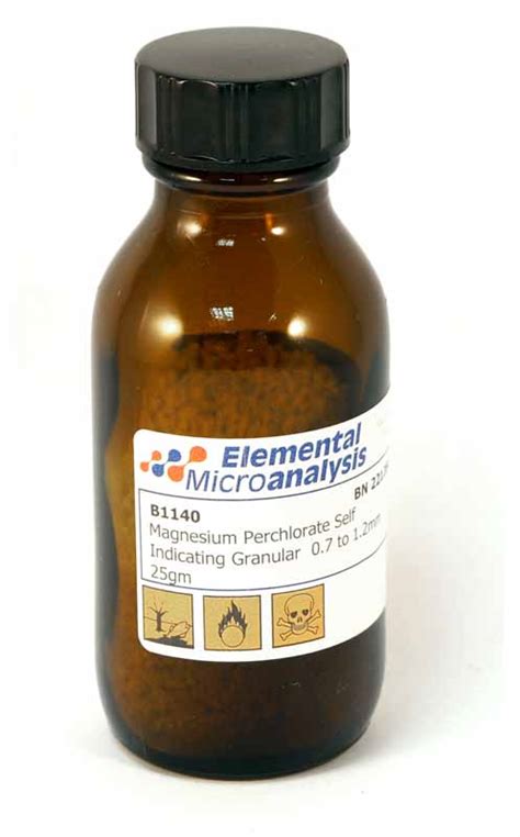 Magnesium Perchlorate Self Indicating Granular 0.7 to 1.2mm 25gm Oxidising Solid N.O.S. 5.1 ...