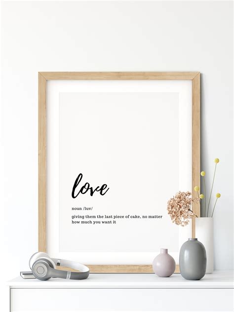 Love Definition Print Love Printable Art Home Decor Wall Art Instant Download Definition Prints ...