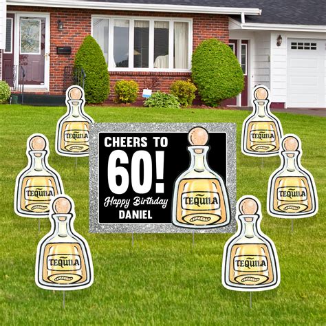 Any Age Tequila Theme Birthday Yard Card Sign, Custom Lawn Sign - Etsy