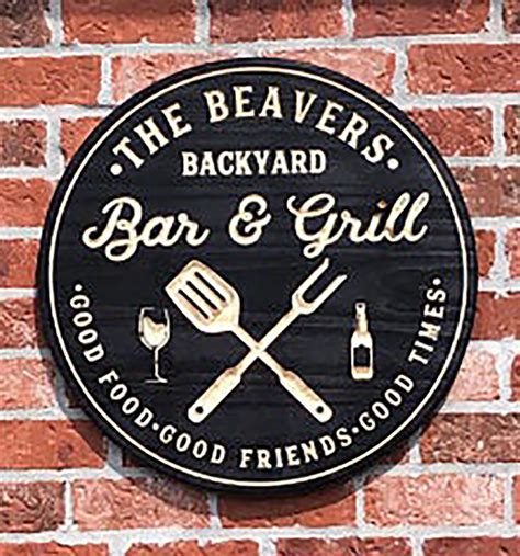 Bar & Grill Sign Bar Signs BBQ Signs Personalized Bar Sign - Etsy UK