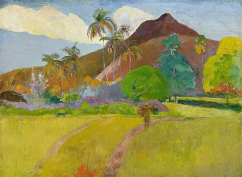 Tahitian Landscape - Paul Gauguin - 1897 - Synthetism | Paul gauguin, Gauguin, Post impressionism