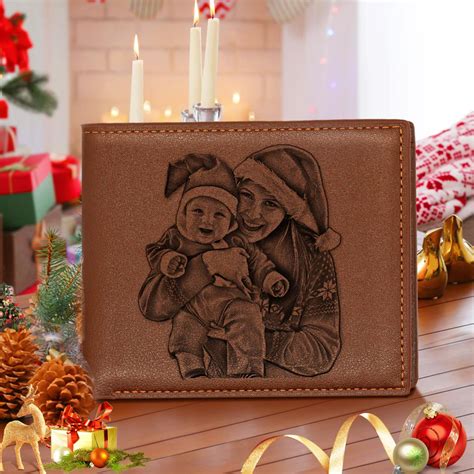 Custom engraved wallet, personalized photo wallet for him – Amlion.Store