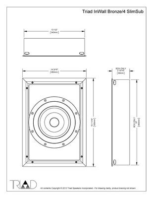 Triad InWall Bronze 4 Slim Sub | Audioholics