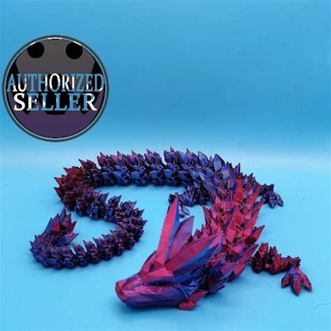 Articulated Crystal Dragon Fidget Dragon 3D Printed Dragon - Etsy