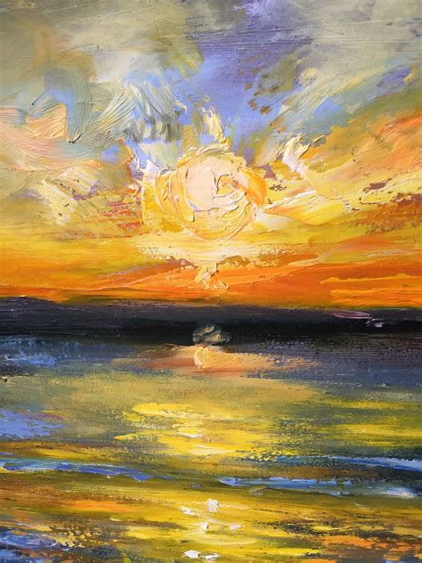 Seascape. Sunset. Original Oil Painting. Impressionist. | Etsy