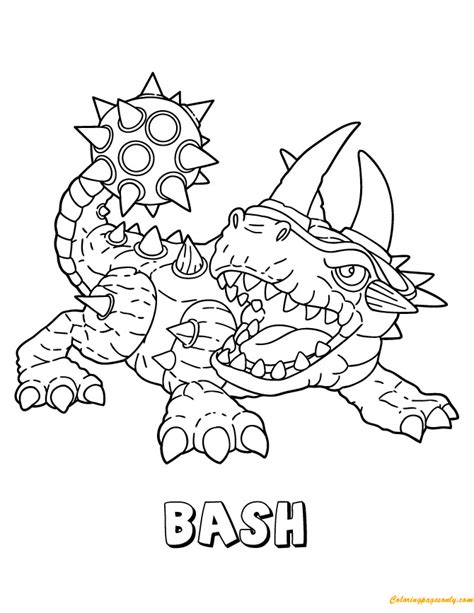 Skylanders Giants Bash Coloring Page - Free Printable Coloring Pages