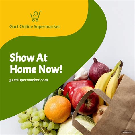 Free Online Grocery Store Instagram Post Template - Download in PNG, JPG | Template.net