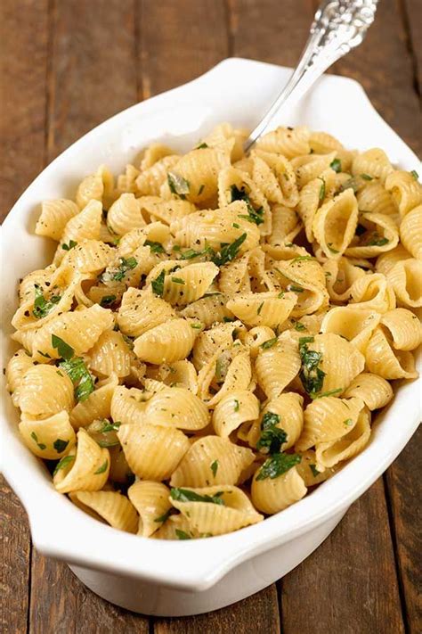 Garlic-Buttered Pasta Shells | Pasta side dishes, Steak side dishes ...