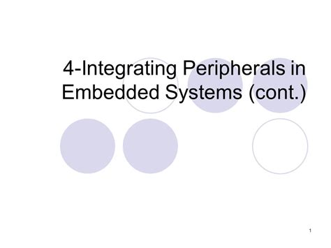 1 4-Integrating Peripherals in Embedded Systems (cont.) - ppt download