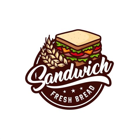 logotipo de diseño de vector de pan fresco de sándwich 5417319 Vector ...