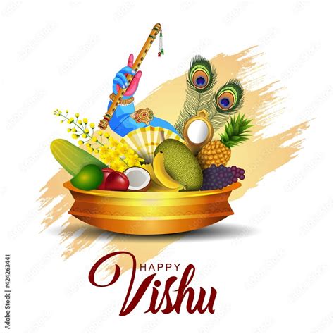 Happy Vishu greetings. April 14 Kerala festival with Vishu Kani, vishu ...