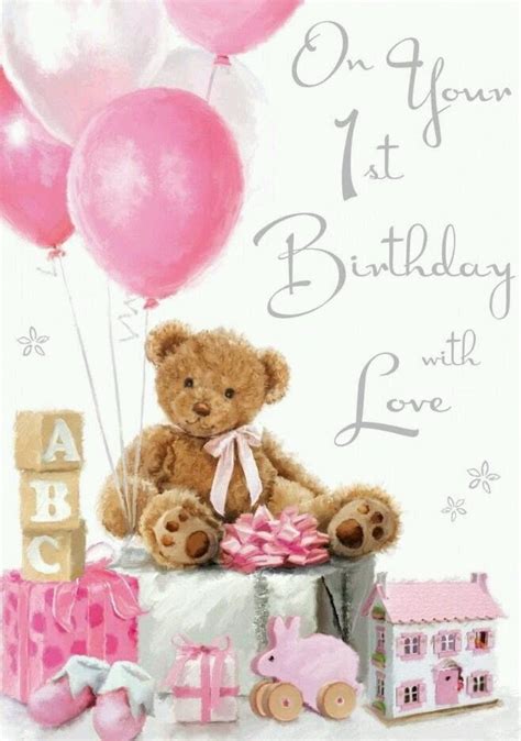 Pin by Rose Kramer on Wishing You | Happy first birthday, 1st birthday cards, 1st birthday wishes