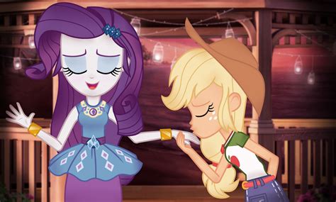 AppleJack kiss Rarity's hand vector by SparklesRar on DeviantArt