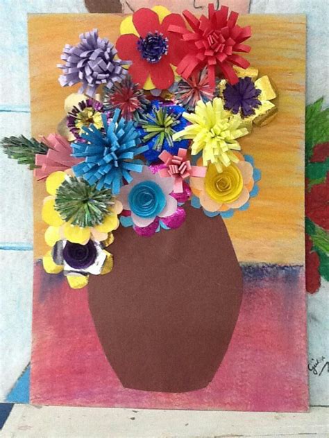 Pin by Kay Smith on Paper flower tutorials | Spring art projects, Elementary art projects, 3rd ...