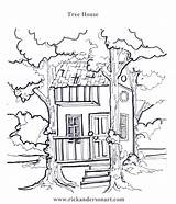 Tree House Coloring Pages sketch template