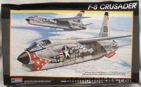 Monogram 1/48 F-8 (F8U) Crusader - US Marines VMF(AW)-235 or Navy VF-11 USS Roosevelt, 5826