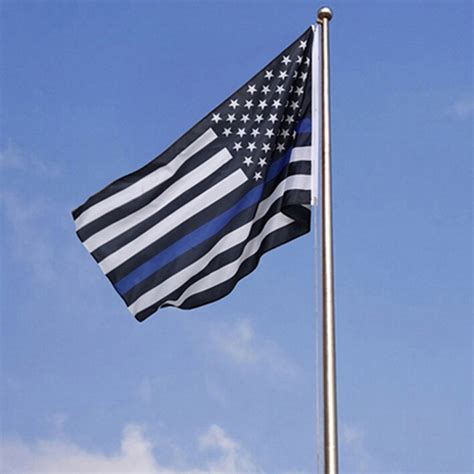 US Flag US American Flag Black White Blue stripes Outdoor Nylon Flag ...