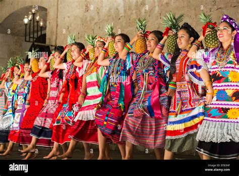 Oaxaca, Mexico - A folk dance group performs dances from eight regions of Oaxaca in the ...