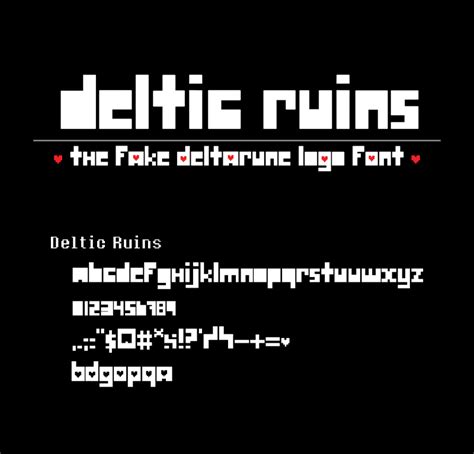 Deltic Ruins: Deltarune Logo Font - Free Fonts - Download Sketch Resource