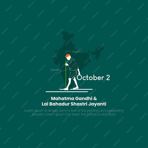 Premium Vector | 2nd October Mahatma Gandhi And Lal Bahadur Shastri ...