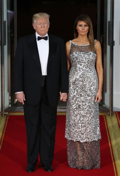 First Lady Melania Trump Wears Chanel Haute Couture Gown to First State ...