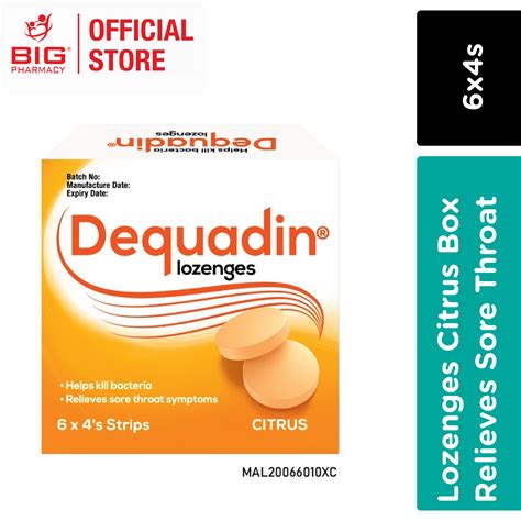 Dequadin Lozenges Citrus Box 6X4s|Big Pharmacy | Malaysia Trusted ...