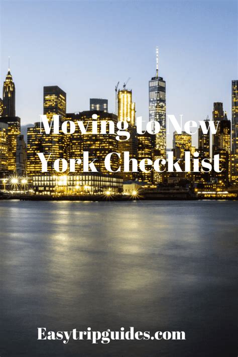 Moving to New York Checklist