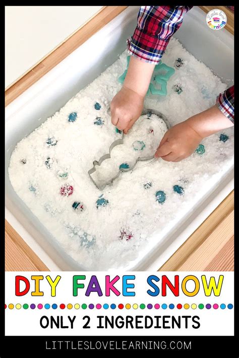 2 Ingredient Fake Snow Recipe for Sensory Play That's Actually Cold! | Snow recipe, Sensory play ...