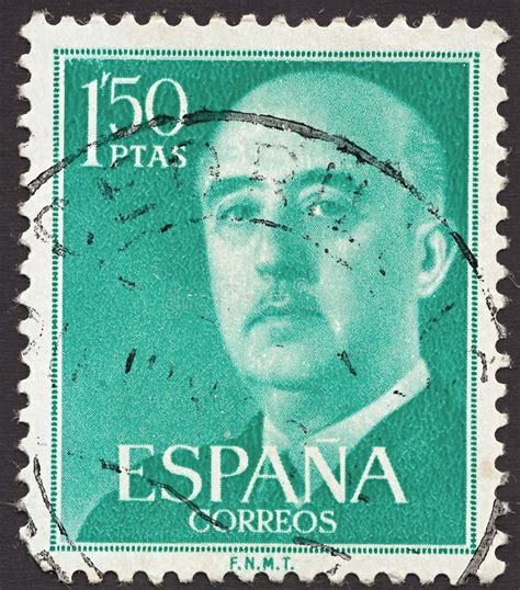 Stamp Printed by Spain, Shows General Francisco Franco Editorial Image - Image of antique ...