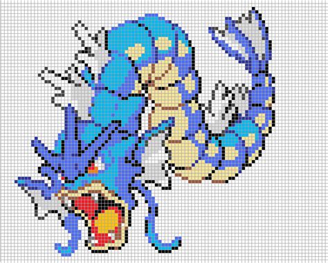 Gyarados Pixel Art Grid by Hama-Girl on DeviantArt