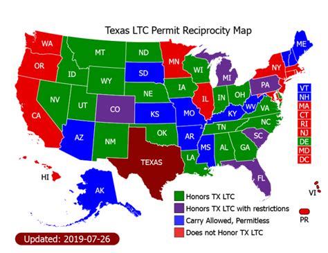 Texas_Reciprocity_Map_201907_1-02 - Texas License To Carry/CHL