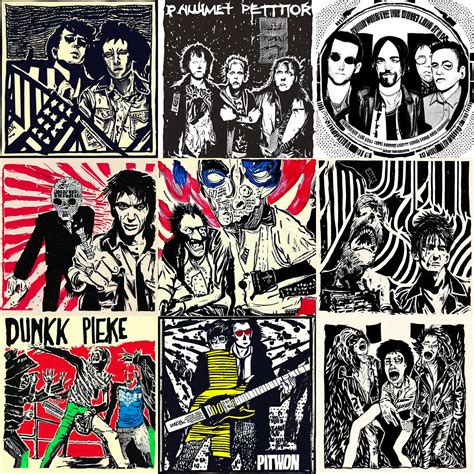 Punk rock album cover designed by Raymond Pettibon | Stable Diffusion