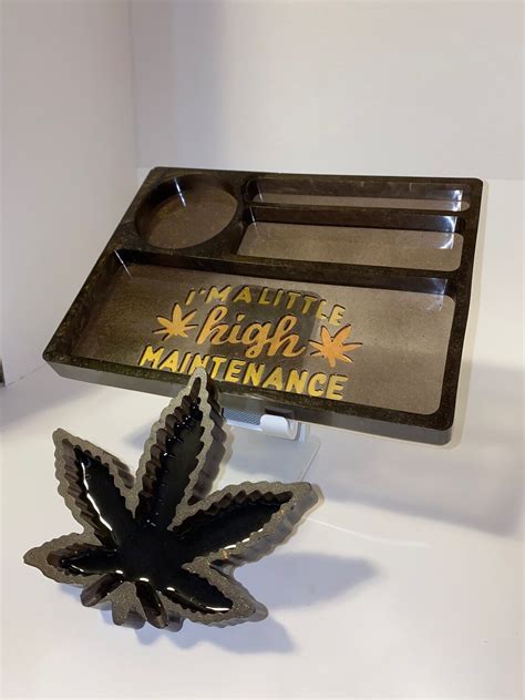 Marijuana Tray With Small Ashtray - Etsy