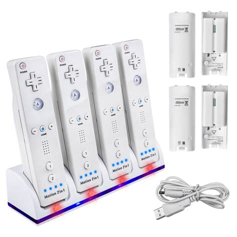 "Four Charger Dock for Wii Remote, TechKen Remote Control Charger ...