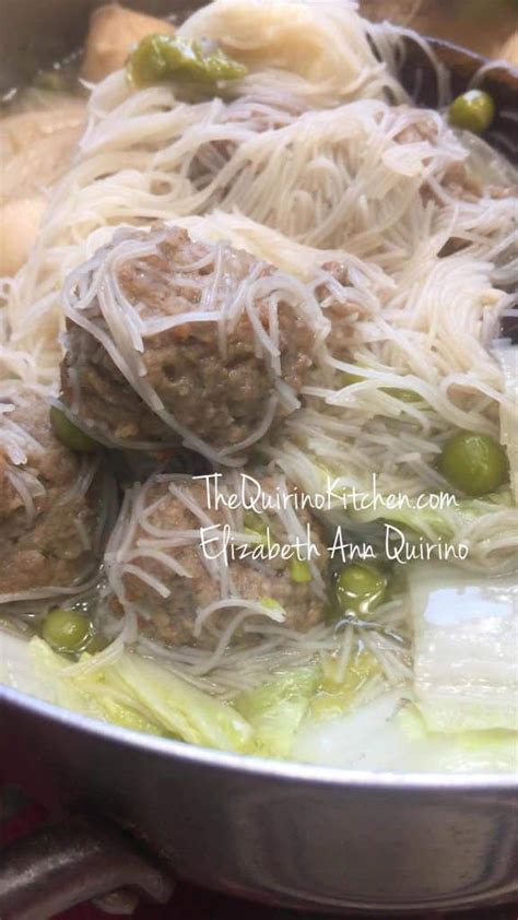 Misua Soup with Meatballs - The Quirino Kitchen
