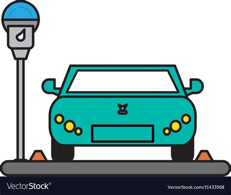 Car vehicle and parking meter design Royalty Free Vector