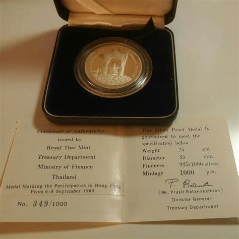 1989 Silver Proof Medal By Royal Thai Mint, Everything Else on Carousell