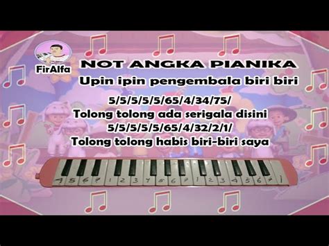 Pengembala biri biri Upin Ipin Not Pianika Acordes - Chordify