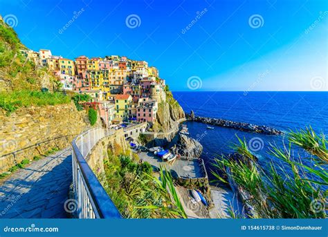 Manarola Village in Beautiful Scenery of Mountains and Sea - Spectacular Hiking Trails in ...