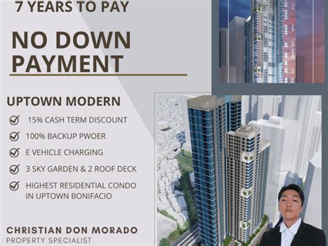 7 Years to pay with No Down payment - UPTOWN MODERN (BGC) [Condos 🏙️ ...