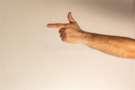 A Finger Gesture Indicating a Gun. Stock Image - Image of direction, drawing: 237200025