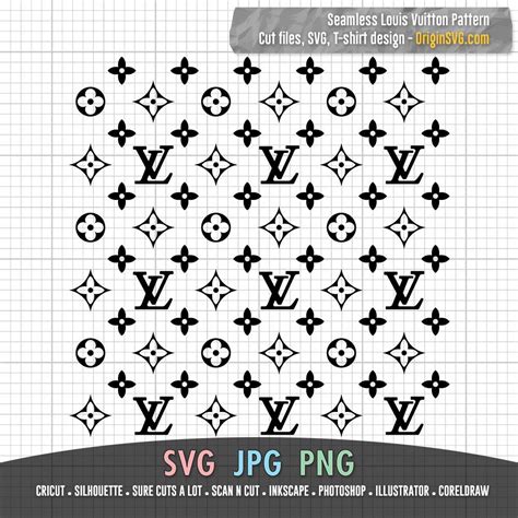 L and V Pattern – Seamless LV Pattern SVG – Origin SVG Art