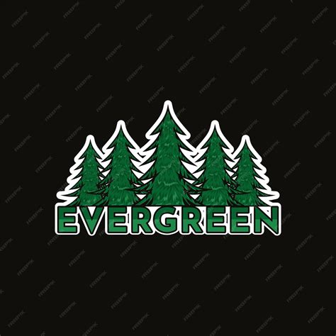 Premium Vector | Tree evergreen logo design vector art vintage style