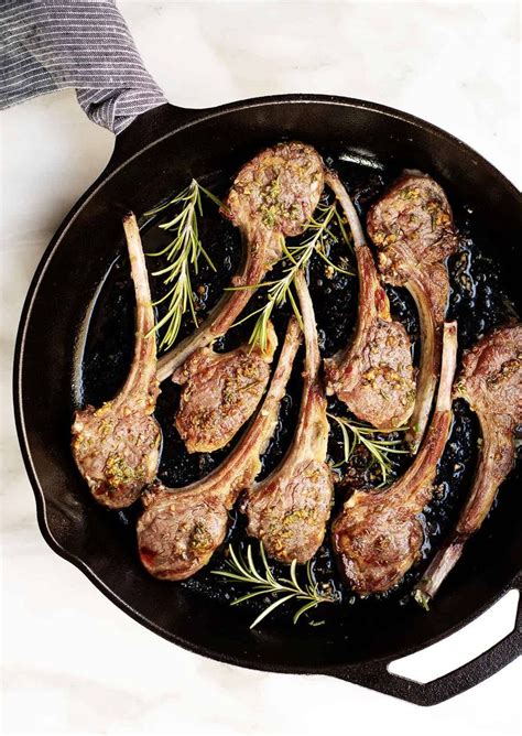 You've got to try these Pan Fried Lamb Chops! Tender lamb rib chops are slathered in a rosemary ...