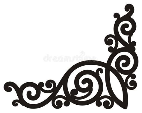 Swirl corner. Vector swirl corner border, isolated on white. Additional format - , #sponsored, # ...