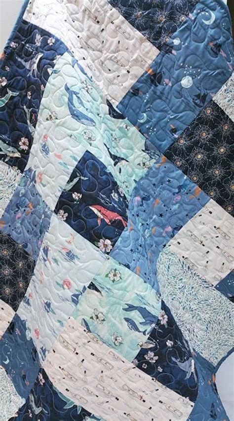 Baby Quilt Kit Nautical Theme Art Gallery Fabrics Enchanted - Etsy